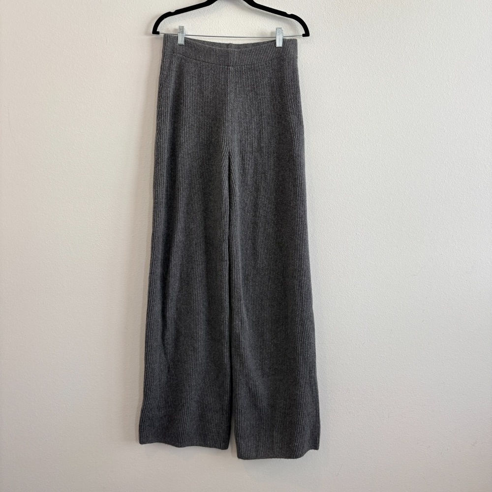 Gap Cashsoft Wide Leg Knit Pants Women S Tall Gray Pull On Loungewear Wide Leg